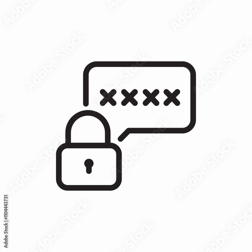 lock password icon sign vector