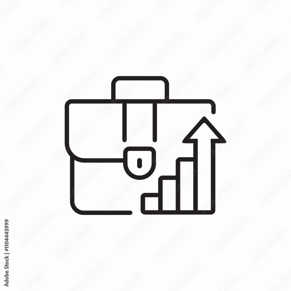 portfolio ascending icon sign vector portfolio ascending icon sign vector