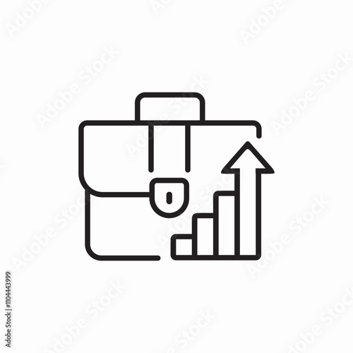 portfolio ascending icon sign vector