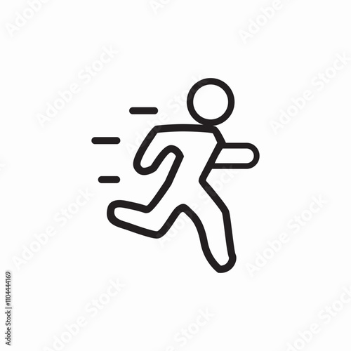 run fast icon sign vector