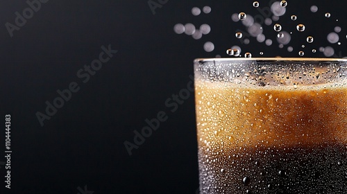 Wallpaper Mural   A close-up of a drink in a glass, with bubbles rising from both the top and bottom Torontodigital.ca