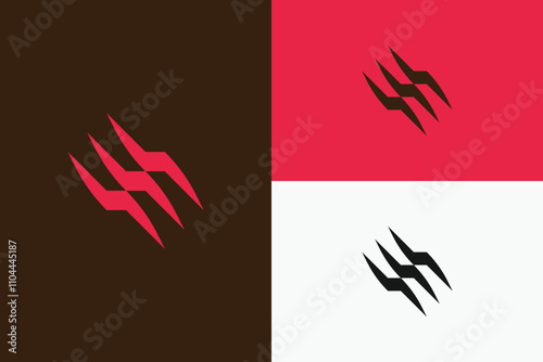 red claw scratch logo, suitable for devil and demon themed logos.