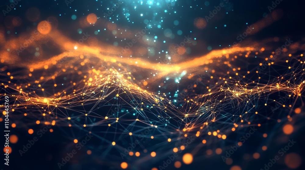 Obraz premium Futuristic background featuring high tech lines and dynamic light effects for modern design