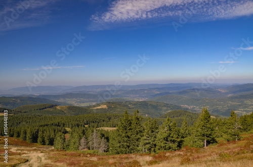 Fototapeta Naklejka Na Ścianę i Meble -  picturesque and wonderful views on the way to Pilsko in the Beskid Mountains