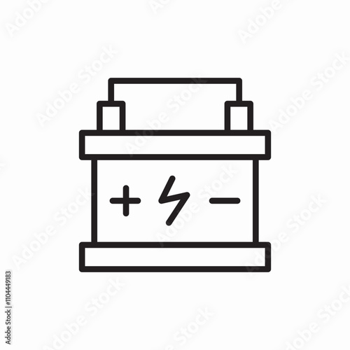 car accumulator icon sign vector