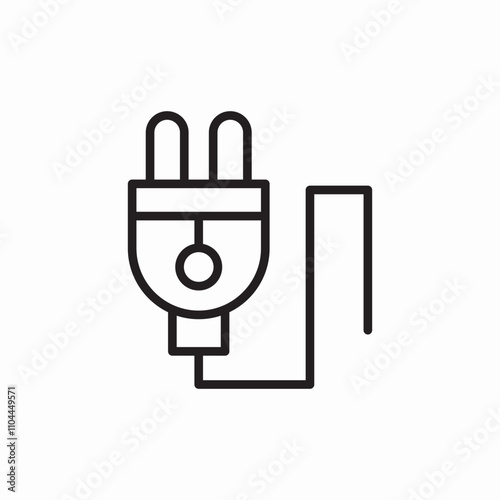 electricity plug icon sign vector