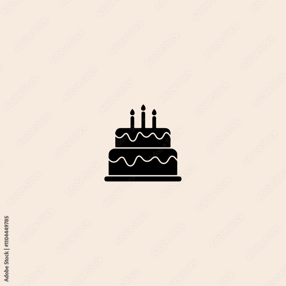 birthday cake icon in trendy flat vector design birthday cake icon in trendy flat vector design