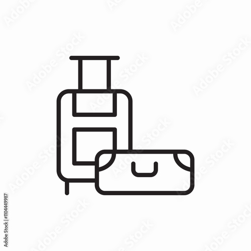 luggage baggage icon sign vector