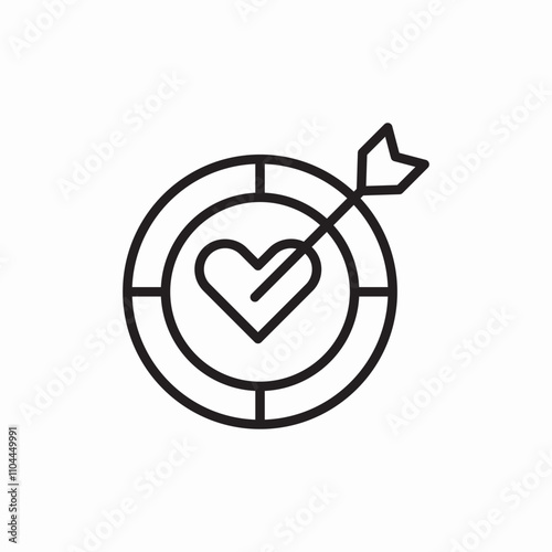 love shoot arrow icon sign vector