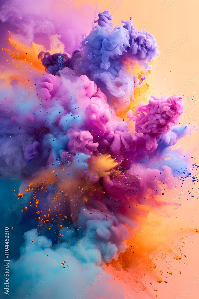 Dynamic Burst of Colorful Paint Spray in Mid-Air: A Vivid and Abstract Representation of Artistic Expression Dynamic Burst of Colorful Paint Spray in Mid-Air: A Vivid and Abstract Representation of Artistic Expression