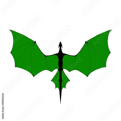 Green dragons element, fantasy, fantastic