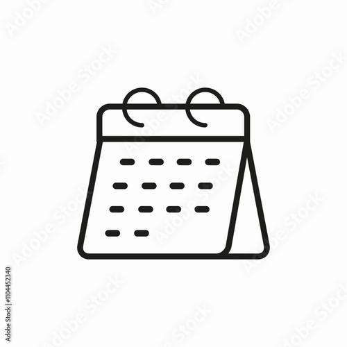 calendar date icon sign vector