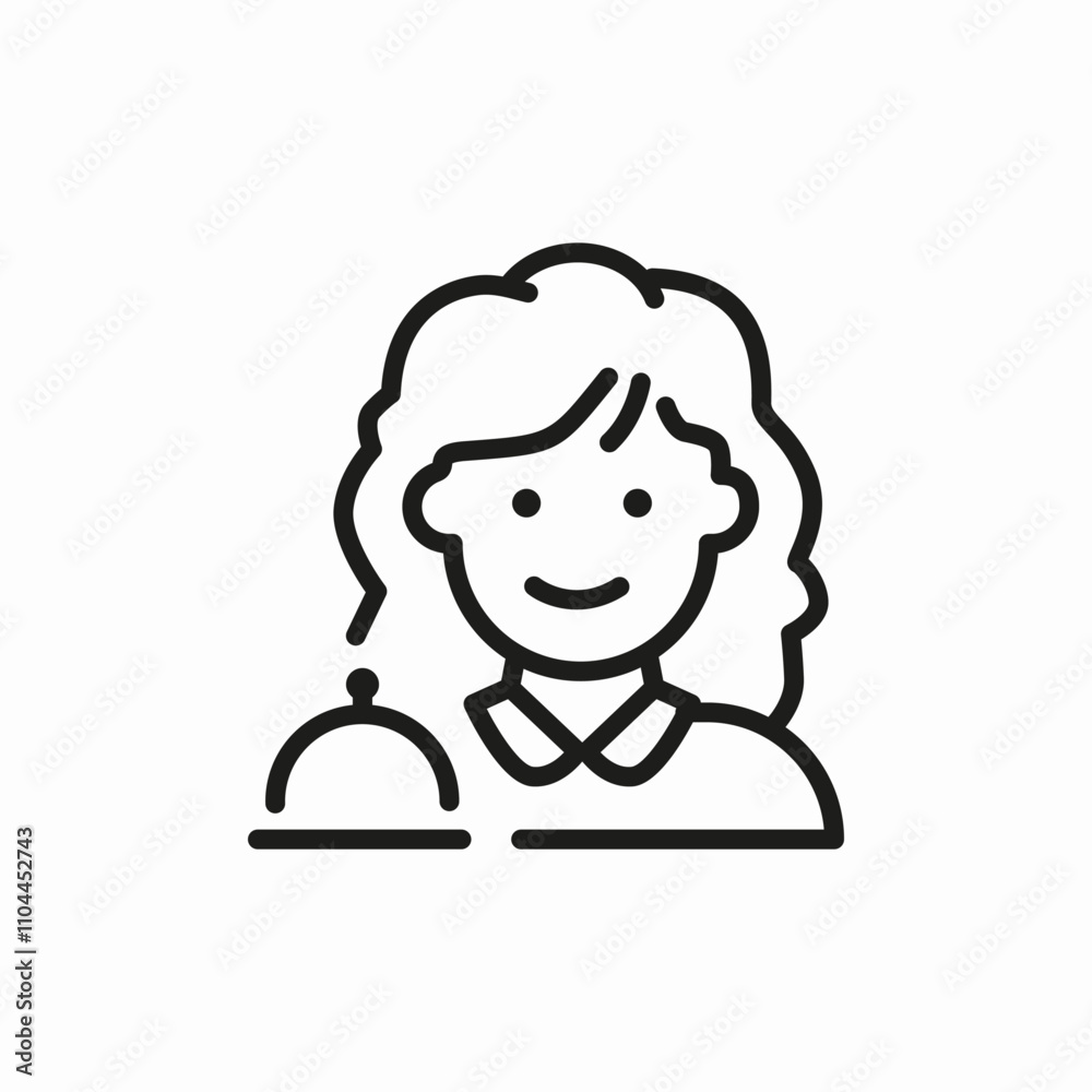 hostess female icon sign vector hostess female icon sign vector