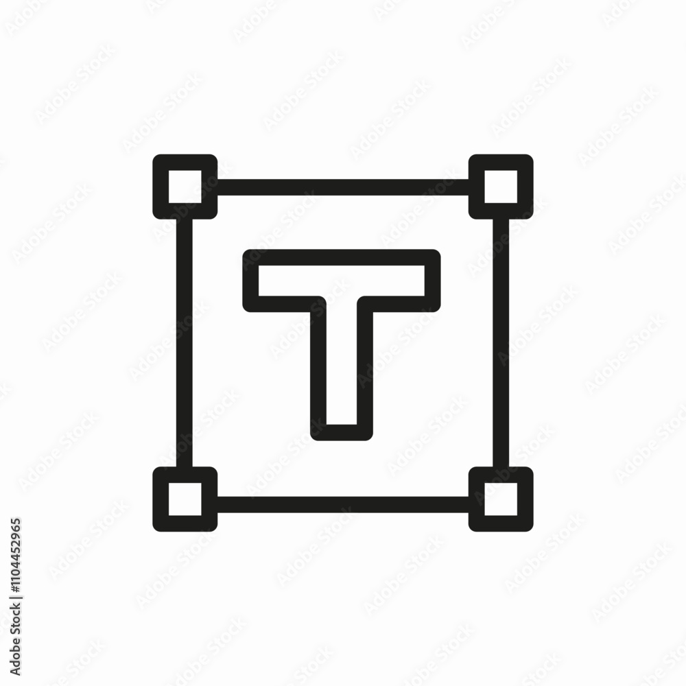 text object select icon sign vector text object select icon sign vector