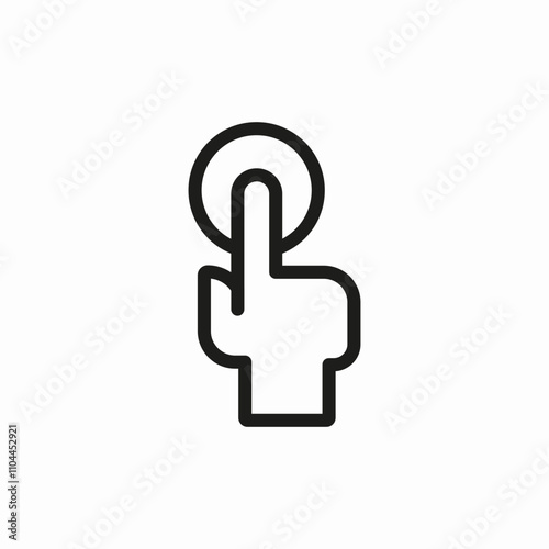 tap click icon sign vector