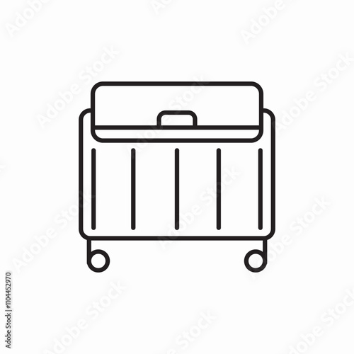 trash garbage conteyner icon sign vector