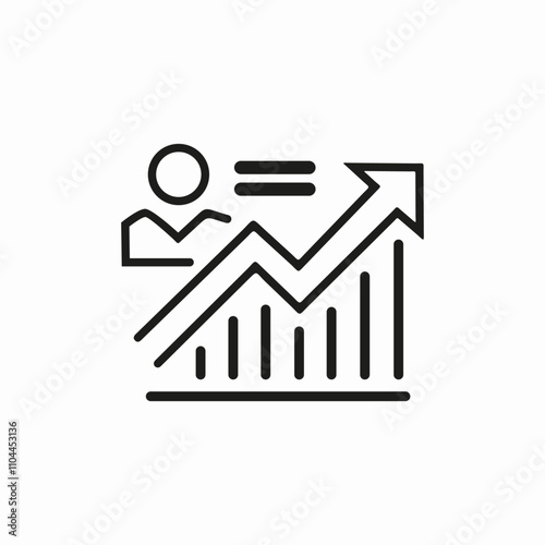 worker progress ascending icon sign vector