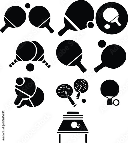 Table tennis, ping pong paddle and ball glyph solid icon, health, teamTable tennis, ping pong paddle and ball glyph solid icon, health, team