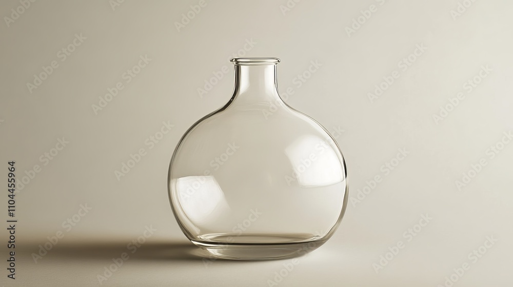 Round-bottomed flask containing a liquid. Laboratory glassware. Biology, medicine, and pharmaceuticals. 