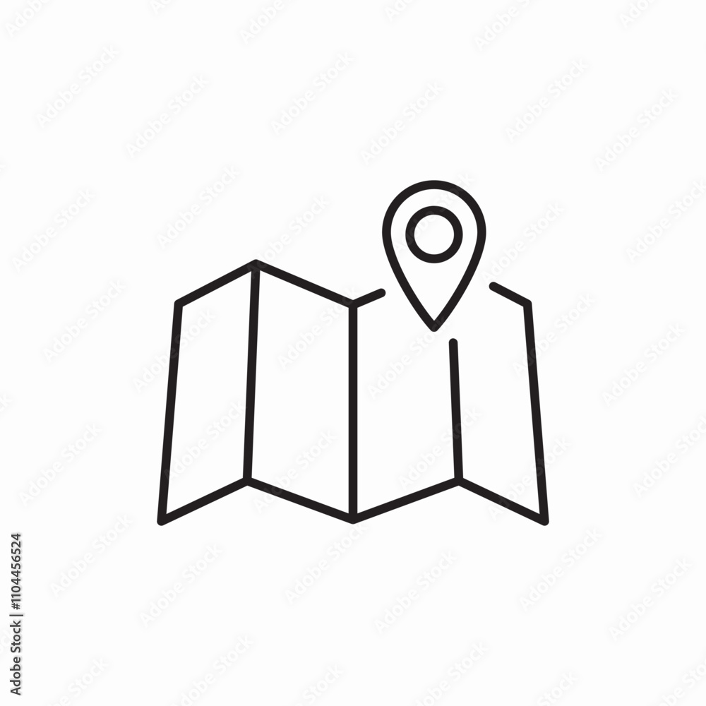 direction map pin icon sign vector direction map pin icon sign vector