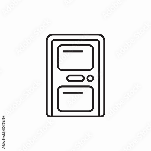 exit door icon sign vector