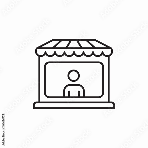 market seller icon sign vector