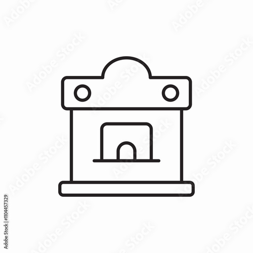 ticket machine icon sign vector