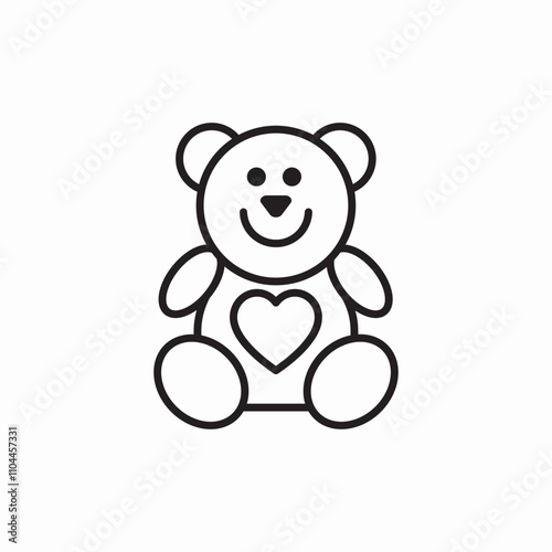 teddy bear icon sign vector