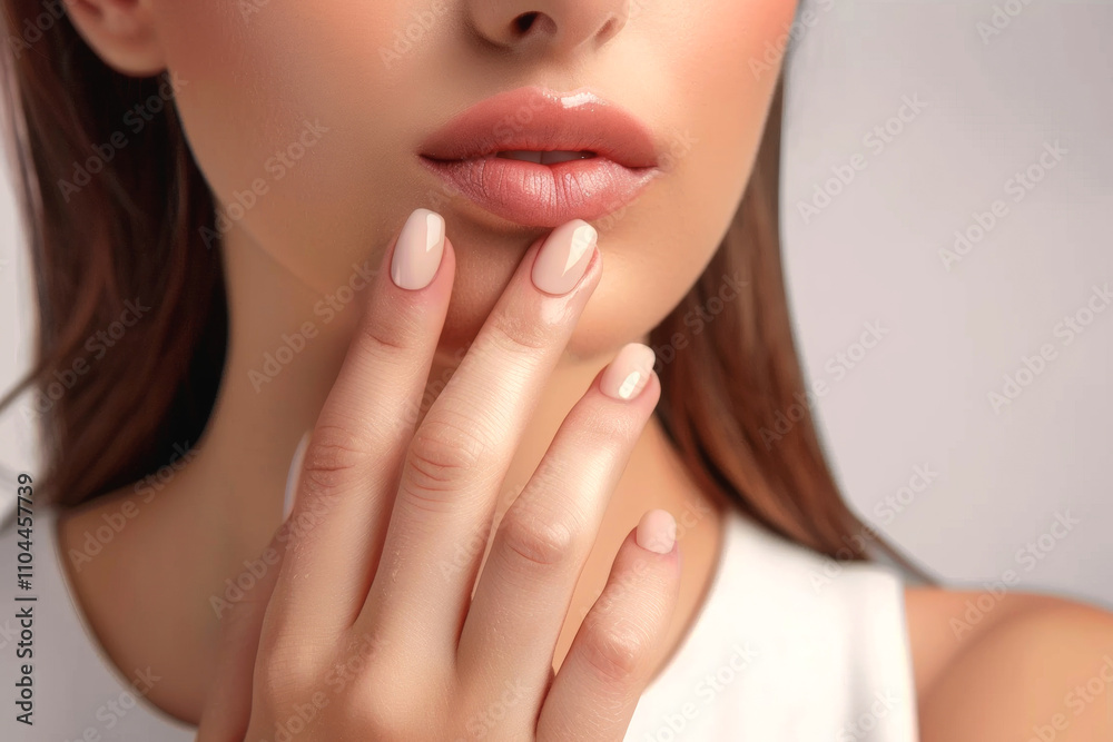 French manicure beautiful nails Generative AI French manicure beautiful nails Generative AI