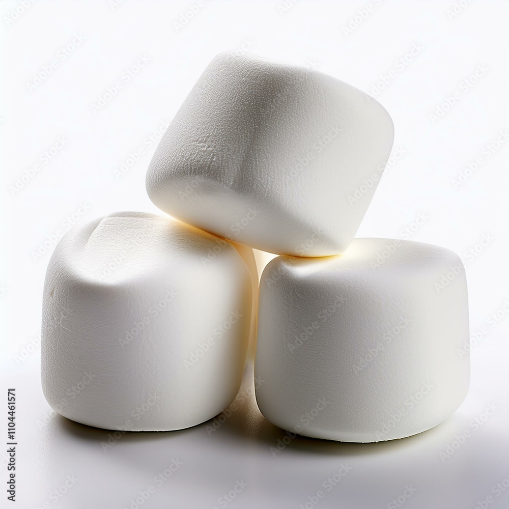 stack of marshmallow on white background stack of marshmallow on white background