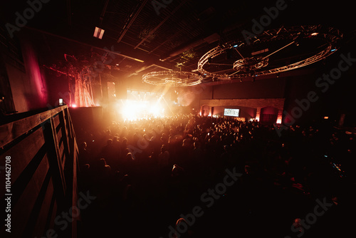 Crowd of people dancing at a concert