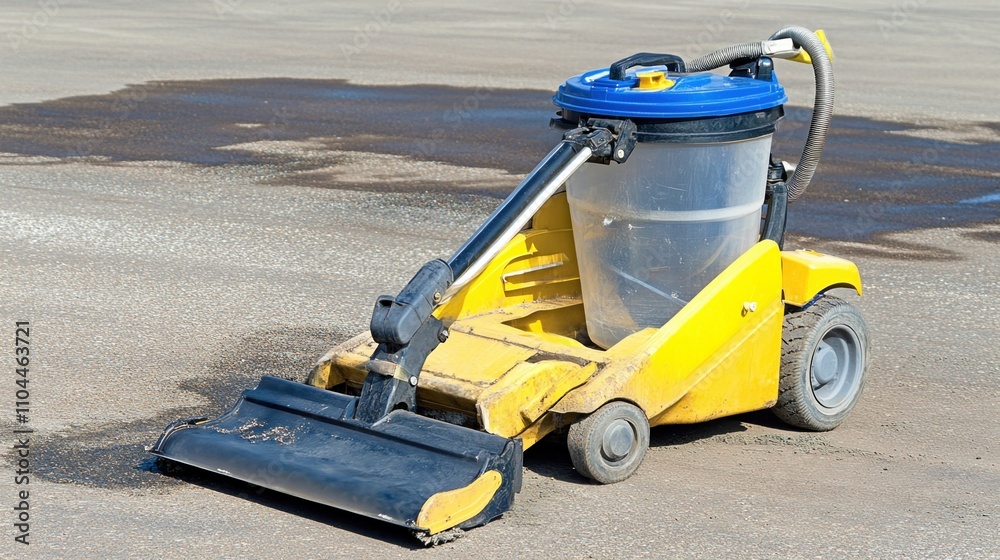 Obraz premium Compact vacuum cleaner designed for outdoor and indoor use efficiently cleans surfaces in various locations