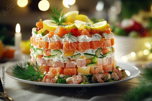 Swedish Smorgastarta (Layered Sandwich Cake) photo