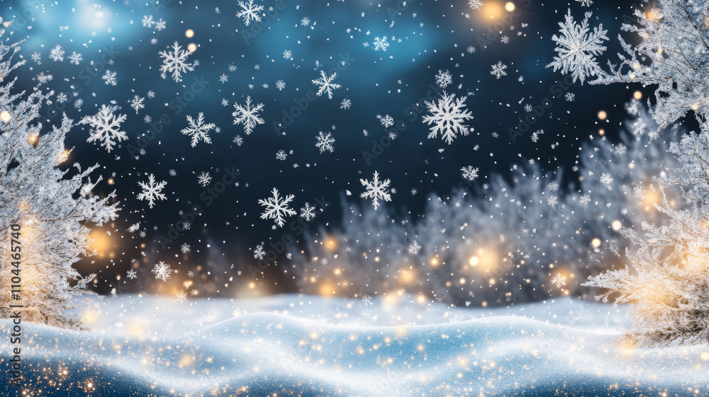 black background with an overlay with an icy ambiance, small frosty snowflakes drifting gently across the screen black background with an overlay with an icy ambiance, small frosty snowflakes drifting gently across the screen