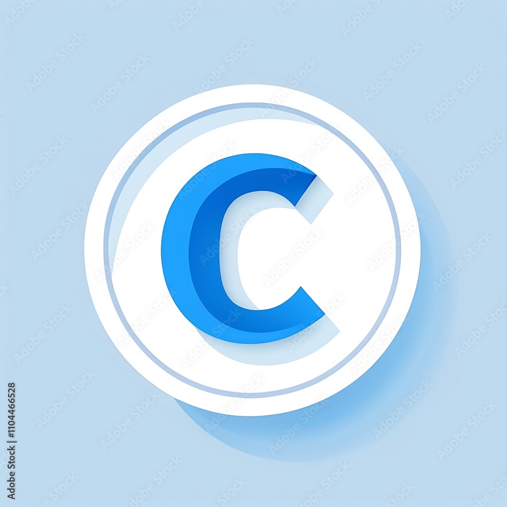 modern letter C blue icon logo design for UI/UX modern letter C blue icon logo design for UI/UX