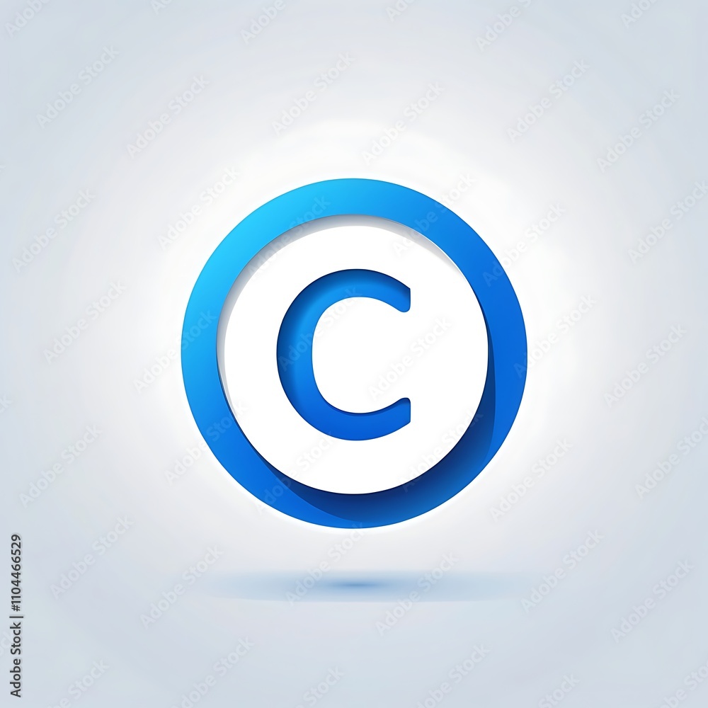 modern letter C blue icon logo design for UI/UX modern letter C blue icon logo design for UI/UX