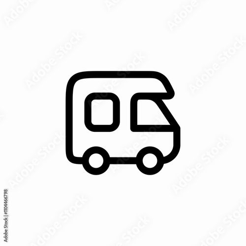 caravan car icon sign vector