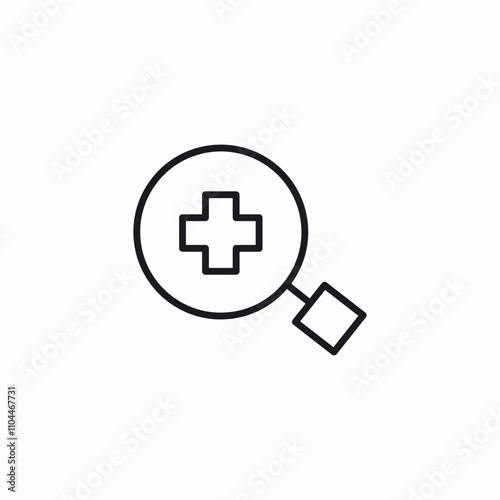 search hospital icon sign vector