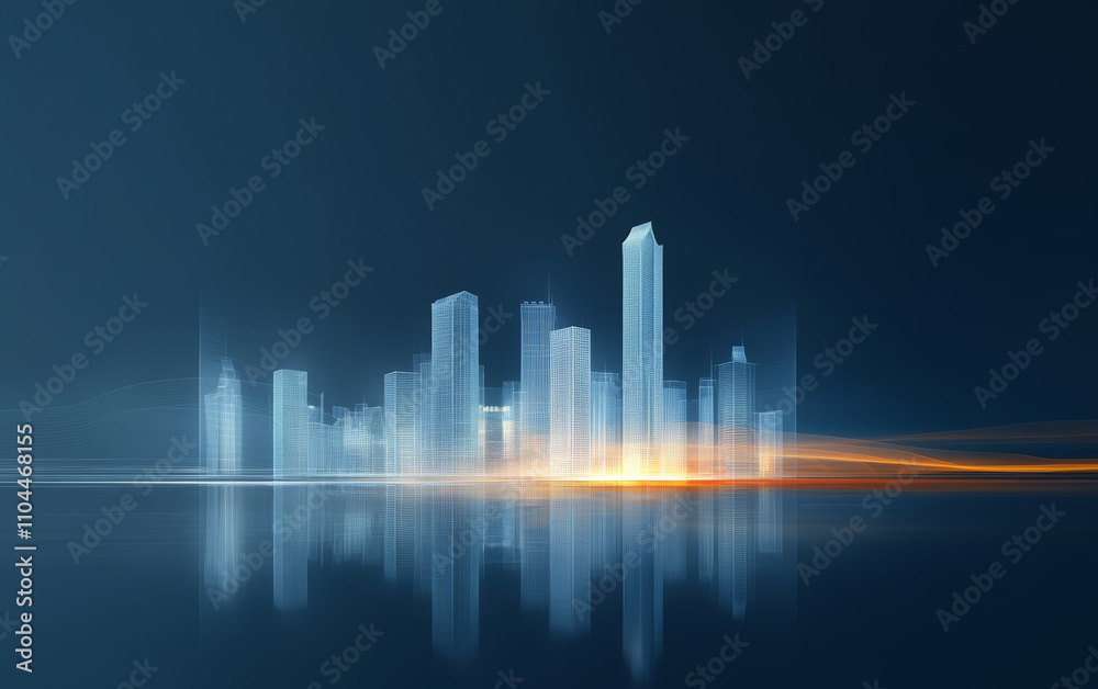 Minimalist graphic illustration of city and building Outlines Minimalist graphic illustration of city and building Outlines