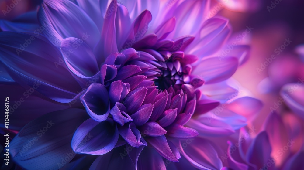 Close-up of attractive light illuminating purple flower Close-up of attractive light illuminating purple flower