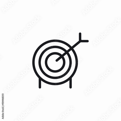 targetin arrow shoot icon sign vector