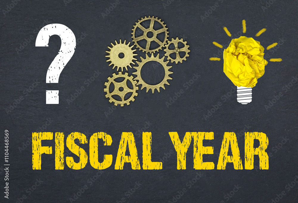 Obraz premium Fiscal Year 