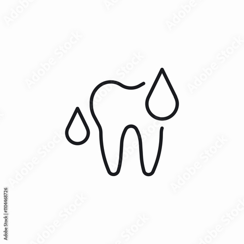 tooth wash icon sign vector