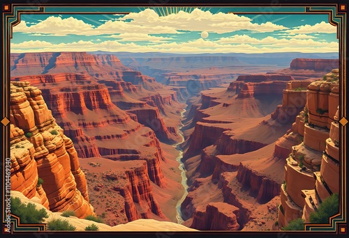 Art Deco Grand Canyon Vista