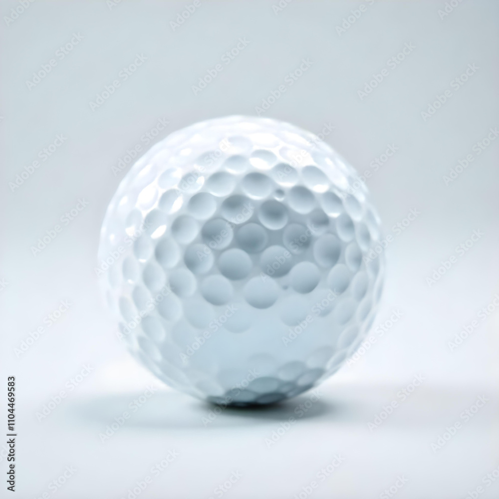 A single golf ball on a white background A single golf ball on a white background