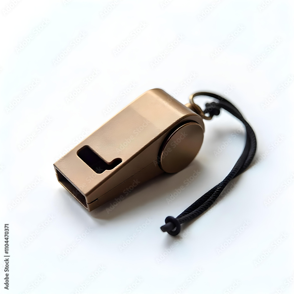 A whistle with a lanyard on a white background 1 A whistle with a lanyard on a white background 1