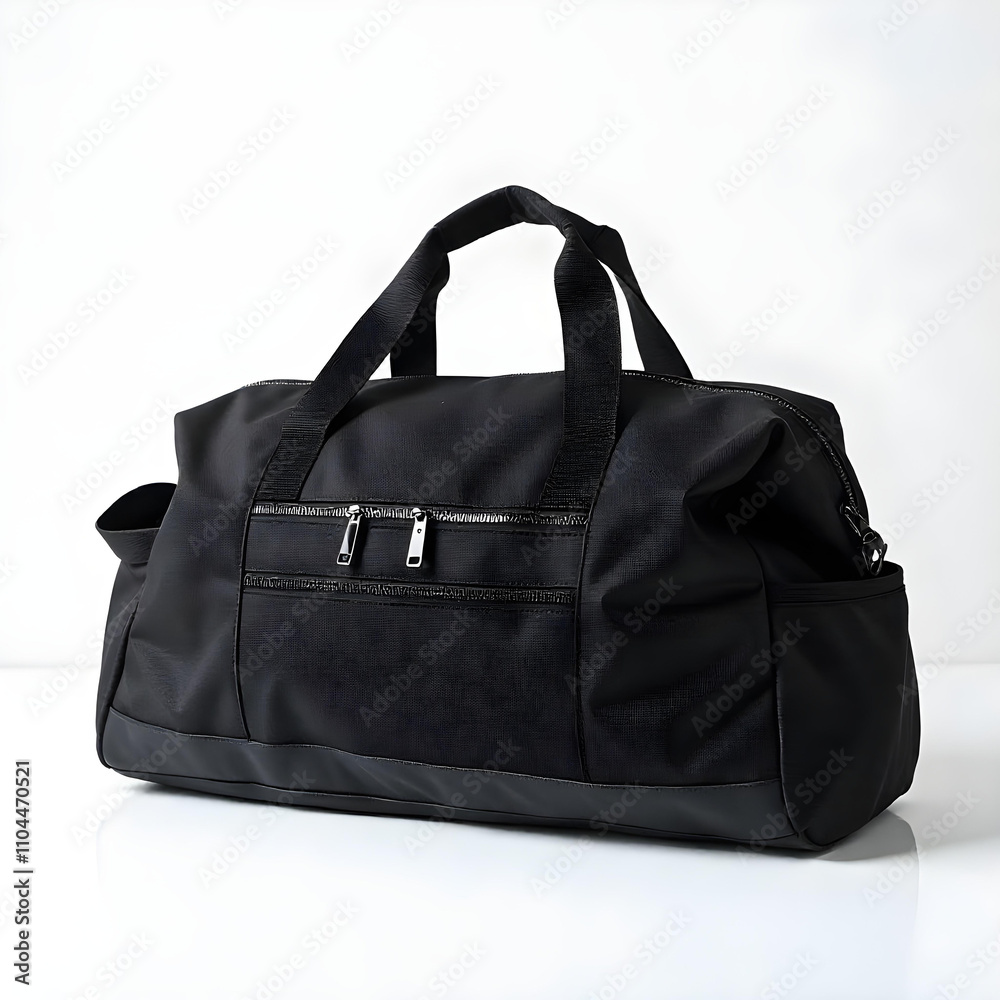 Naklejka premium A sports bag with a zipper on a white background