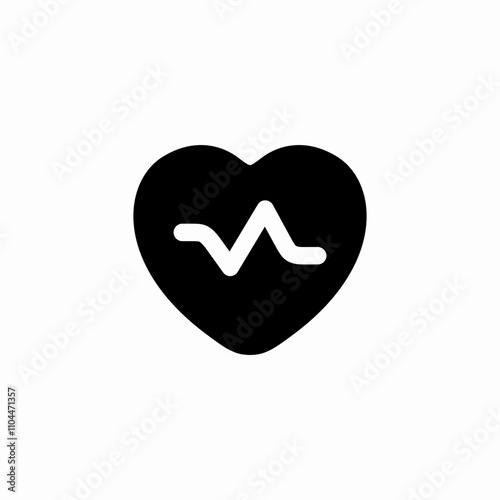 heart beat pulse icon sign vector