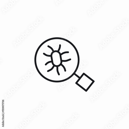 search bug tester icon sign vector