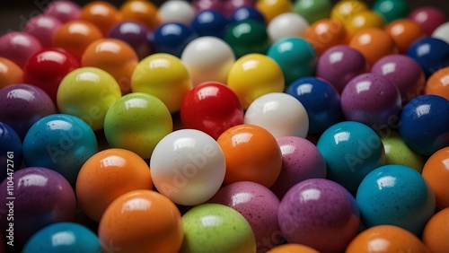 Variety of brightly colored ping pong balls. Endless supply of ping pong balls.